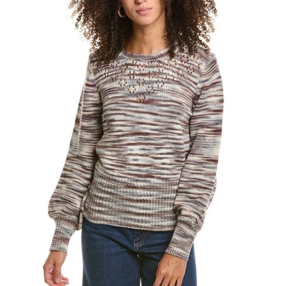 St. Roche Stormy Hand Dyed Space Dye 100% Merino Wool Sweater XS